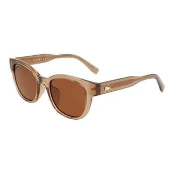 LACOSTE Plastic Square Sunglasses Men's Brown