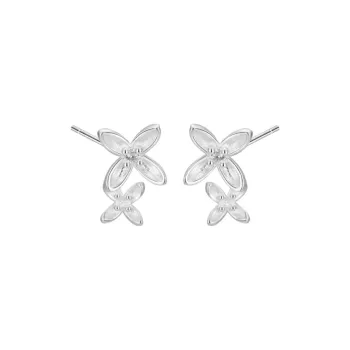 ZWU S999 Fine Silver Stud Earrings Unisex