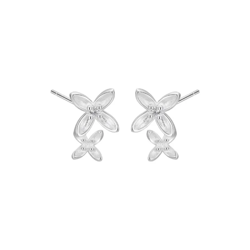 ZWU S999 Fine Silver Stud Earrings Unisex-0