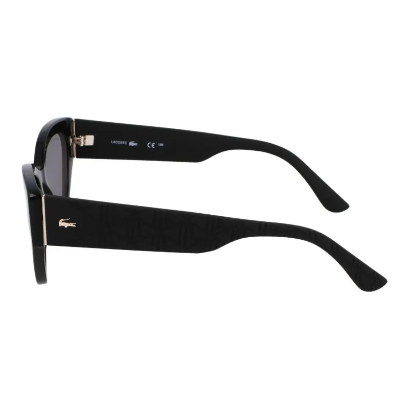 LACOSTE Metal Plastic Irregular Shape Sunglasses Women's Black-1