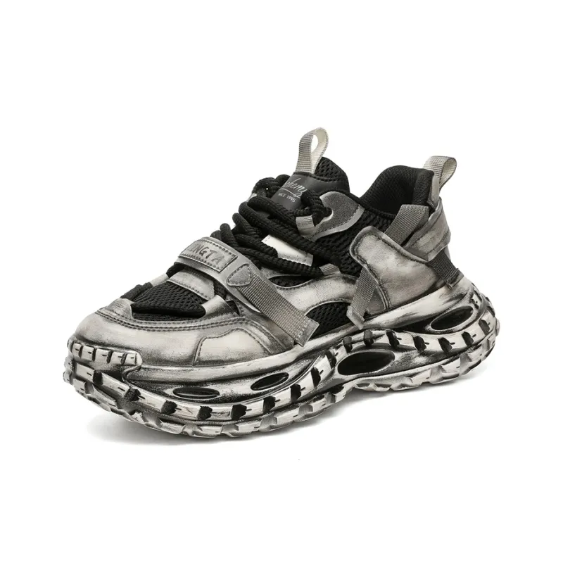 KYMOOU Cushioning, Slip Resistant, And Abrasion Resistant Low Top Chunky Sneakers Men's-7