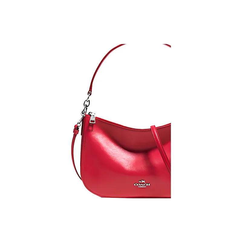 COACH Chelsea Leather Crossbody Bag, Handbag Large Size Women's Red-3