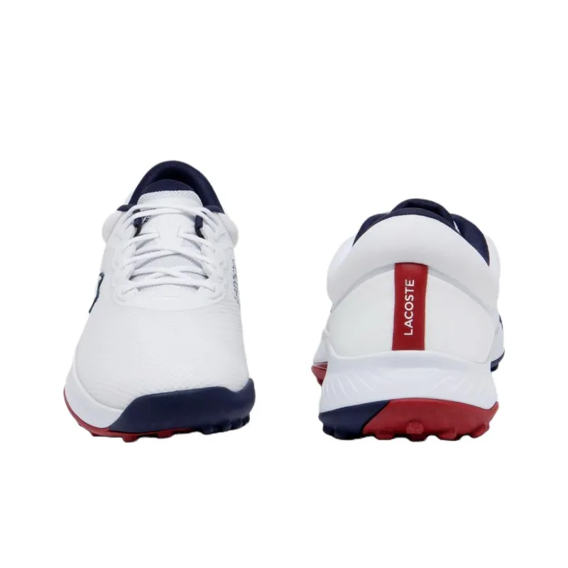 LACOSTE Anti Slip Wear Resistant Low Top Golf Shoes Men's White-2