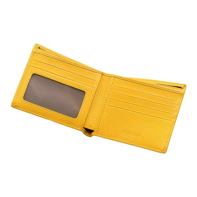 Gorora Top Grain Cow Leather Horizontal Wallet Regular Women's Multicolor-3