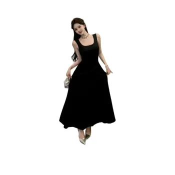 Si Bei'er Slip Dresses Women's Black
