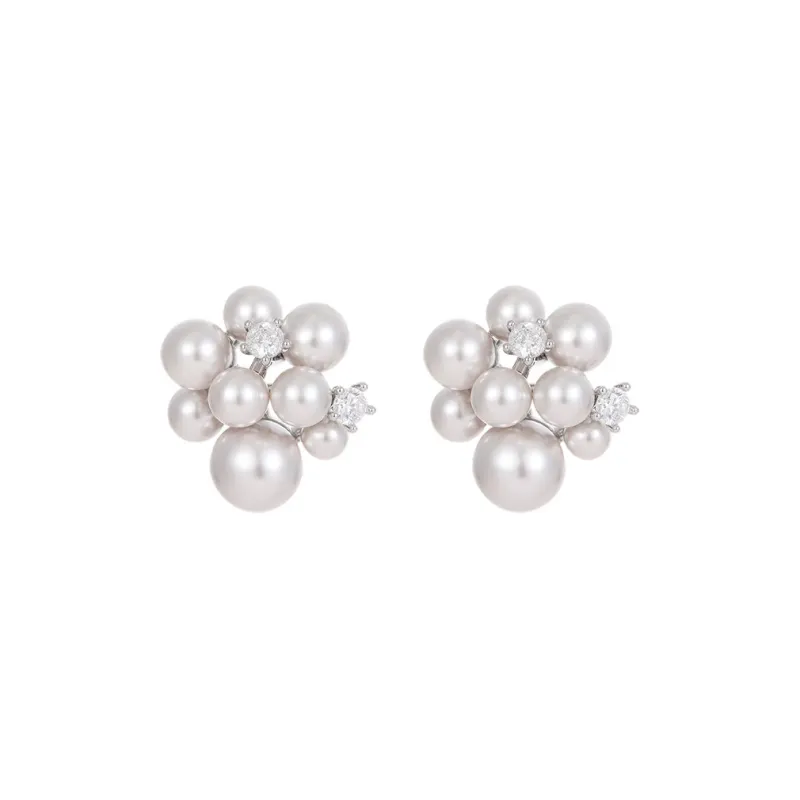 VIOLET S925 Silver Stud Earrings Women's-0