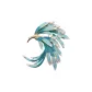 Blue with Gold Base