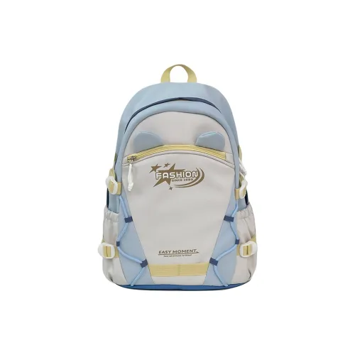 WICKBUEN Nylon Backpack Unisex Pink/Purple/Yellow/Green