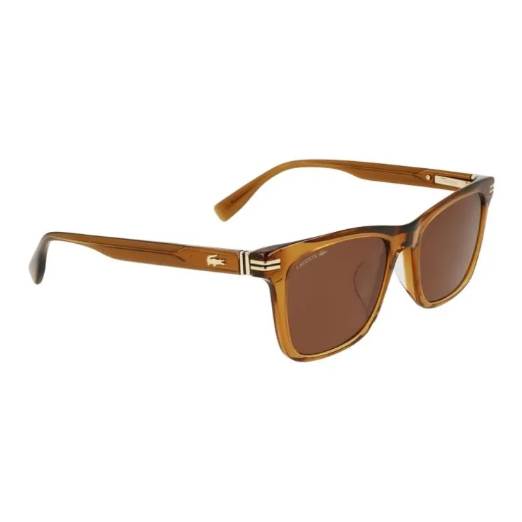 LACOSTE Square Sunglasses Men's Light Brown-2