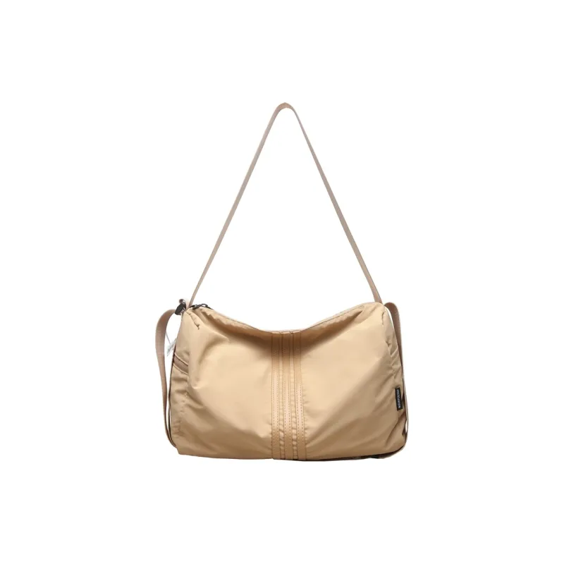 Yalu Nylon Crossbody Bag, Shoulder Bag Unisex Black/Light Gray/Khaki-12
