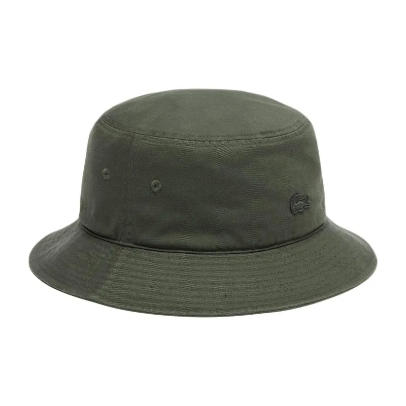 LACOSTE Cotton Canvas Bucket Hats Men's Green-1