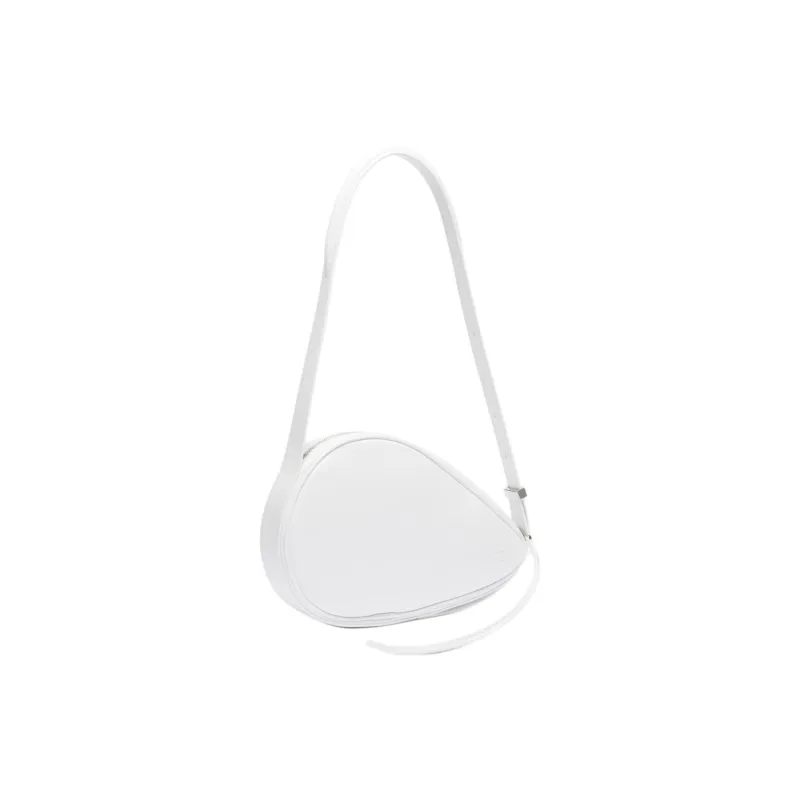 LACOSTE Cow Leather Shoulder Bag Unisex White-1