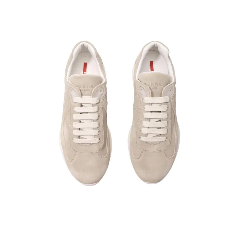 PRADA Low Top Casual Shoes Men's Beige-3