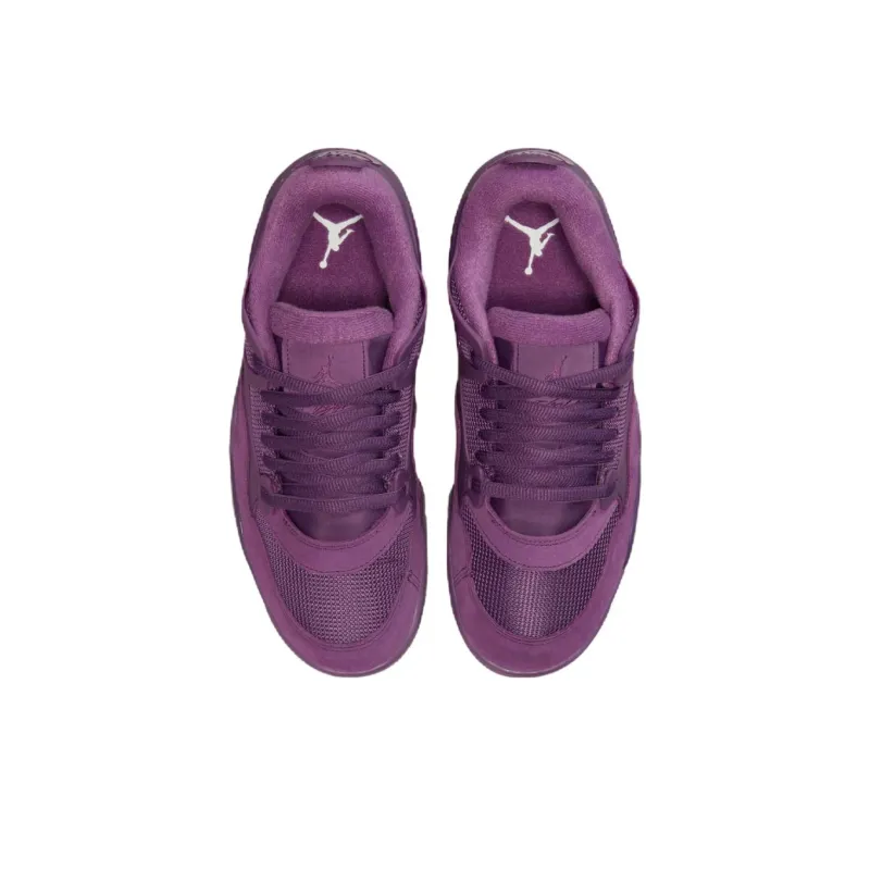 Jordan Air Jordan 4 Anti Slip Wear Resistant Low Top Vintage Basketball Shoes Unisex Purple-3