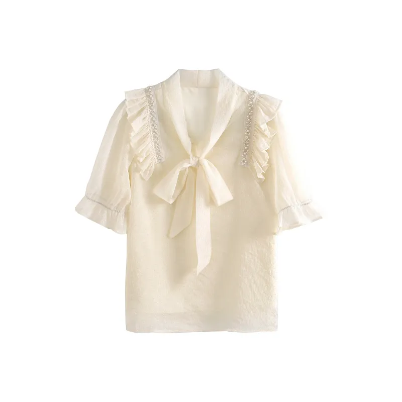 XIANSINIAO Polo Shirts Women's Apricot-0