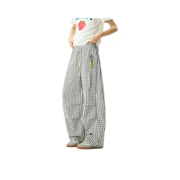 PVPVPV Casual Pants Unisex Plaid