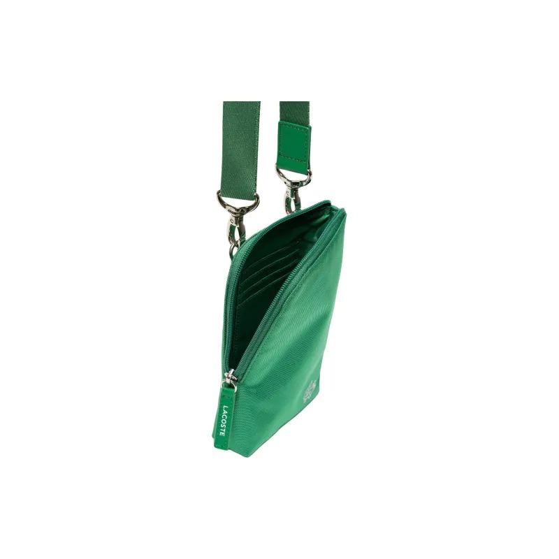 LACOSTE Nylon Cell Phone Pouch Men's Green-3