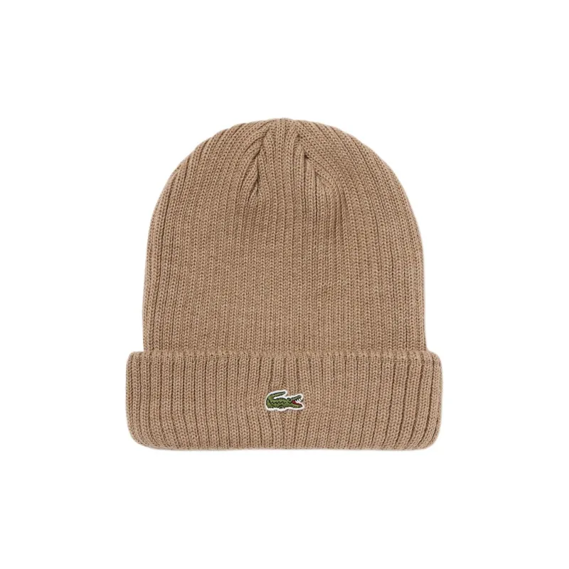 LACOSTE Wool Beanies Men's Beige-0