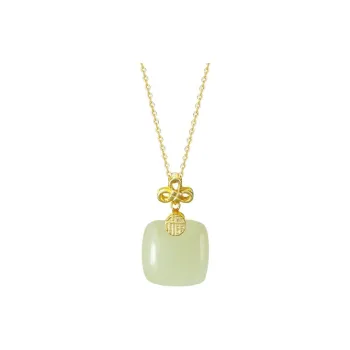 Royal Heaven's Choice Pendants Pale Greenish White Jade Women's