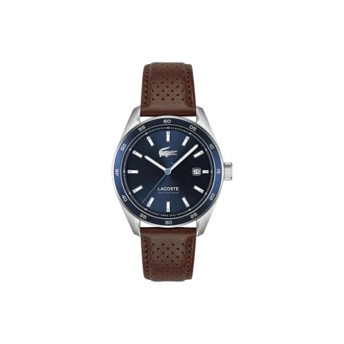 LACOSTE Wrist Watch Automatic Mechanical Movement Leather Strap 40mm Blue Dial Men's Watches