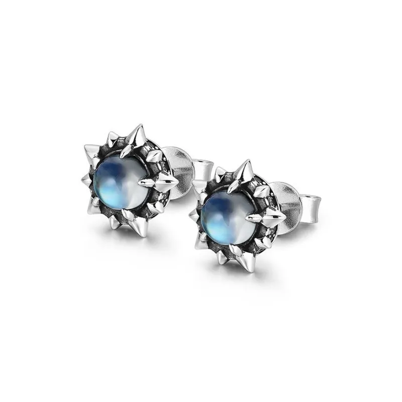 ZWU 925 Sterling Silver Stud Earrings Unisex-1