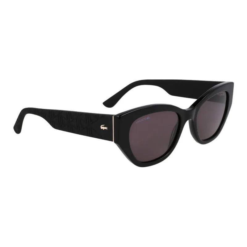 LACOSTE Metal Plastic Irregular Shape Sunglasses Women's Black-3