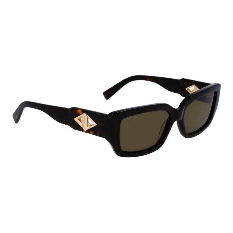 LACOSTE Plastic Irregular Shape Sunglasses Women's Black-2