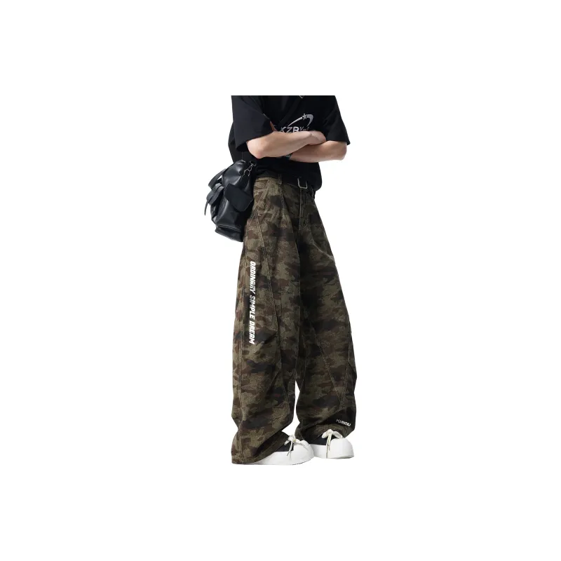 HUANQIU Cargo Pants Unisex Camouflage-0