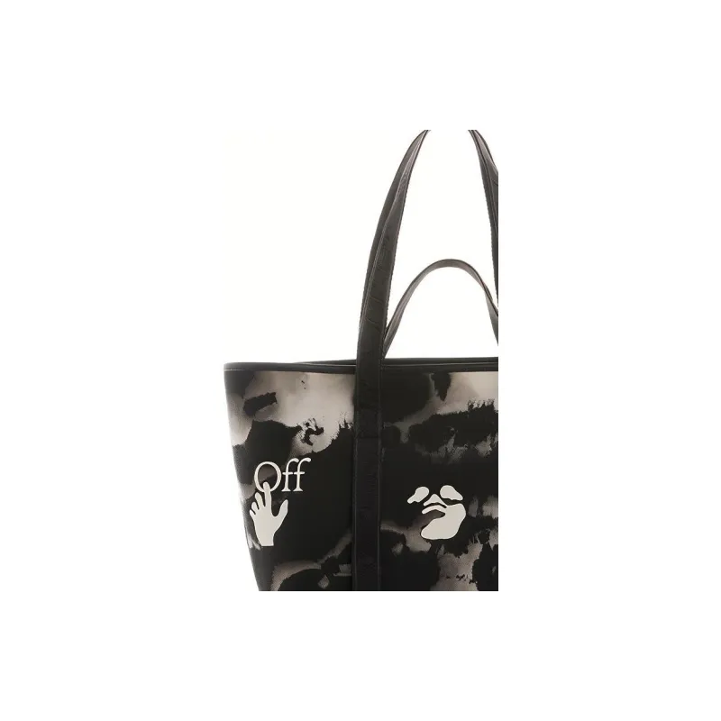 OFF WHITE Small Commercial Tote 'Black/Beige'-3