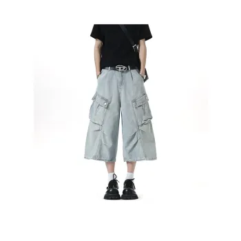 TELENT Denim Shorts Unisex Light Blue