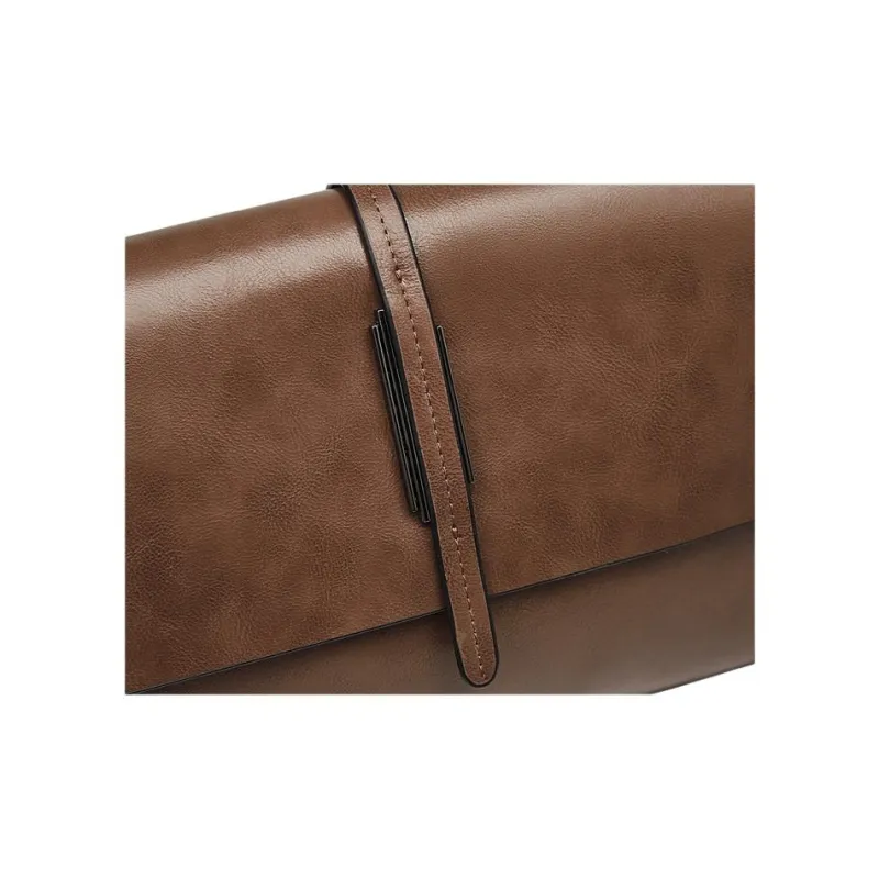 Old Man's Head Cow Leather With Microfiber Handheld Underarm Crossbody Bag, Shoulder Bag Regular Women's-4