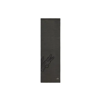LACOSTE Wool, Acrylic Knit Scarves Men's Dark Gray
