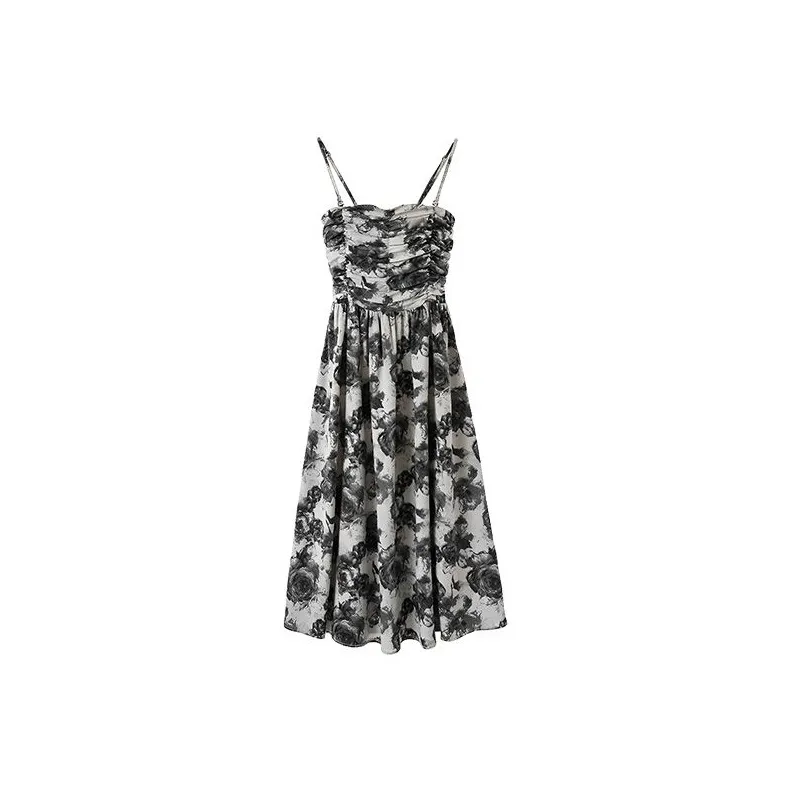 DOSOHEB Slip Dresses Women's Ink Wash-0