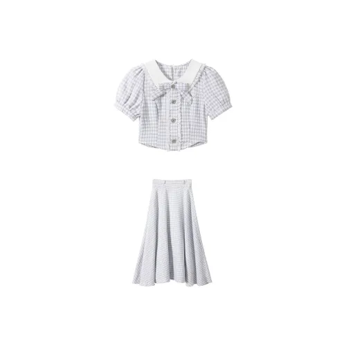 ABCMININ Two Piece Skirt Sets Women's