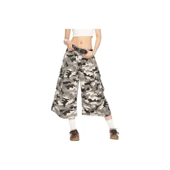 BENGEN Denim Shorts Women's Camouflage