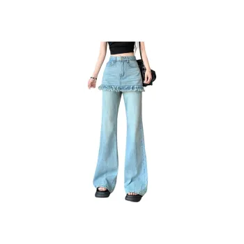 XIANSINIAO Jeans Women's Light Blue