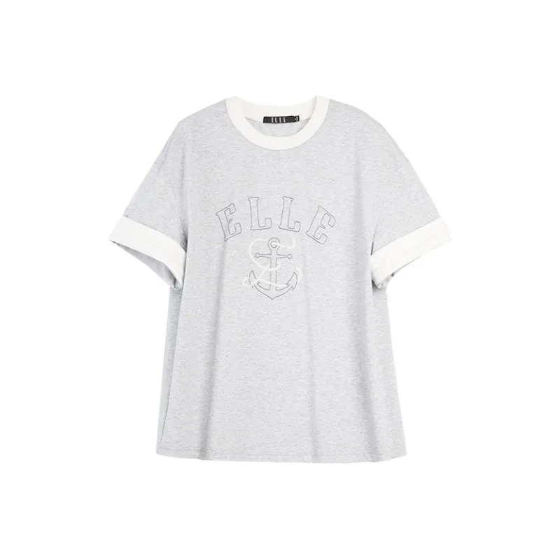 ELLE Short Sleeved T Shirts Women's-7