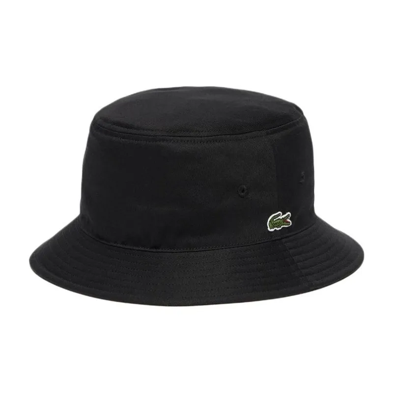 LACOSTE Cotton, Twill, Rubber Bucket Hats Women's Black-1