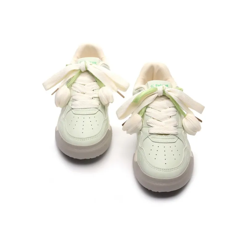 Feiyue Girly Heart Series Cushioning, Abrasion Resistant, Height Increasing Low Top Casual Shoes Women's Green-1