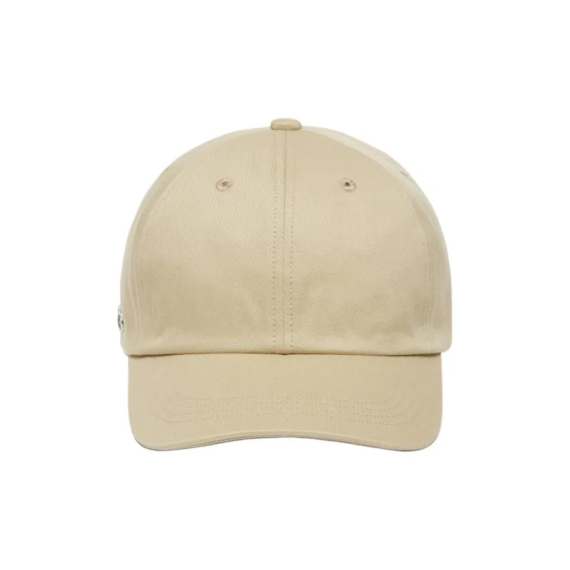 LACOSTE Cotton Twill Baseball Caps Men's Beige-0