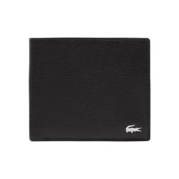 LACOSTE Cow Leather Wallet Men's Black