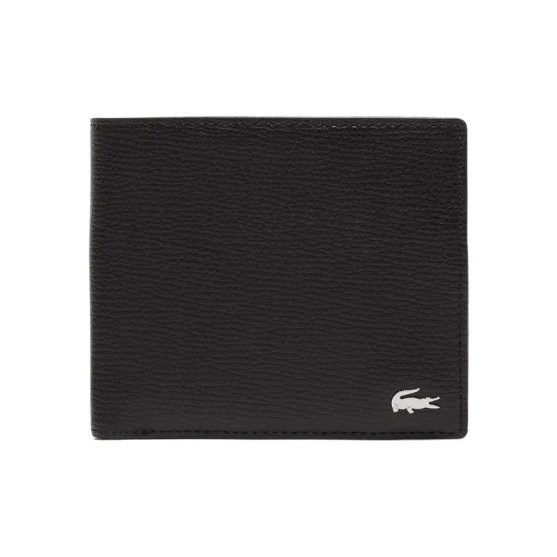 LACOSTE Cow Leather Wallet Men's Black-0