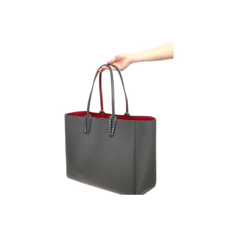 CL Cow Leather Tote Bag, Shopping Bag, Handbag, Shoulder Bag Tubas Women's Gray-3