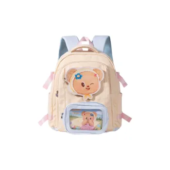 Deli X Butter Bear Polyester Backpack Women's Beige