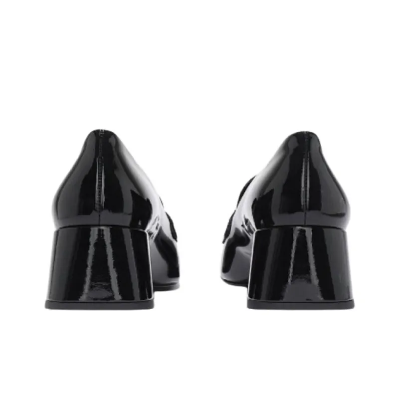 PRADA Chunky Heel High Heels 4.5cm Women's Black-4