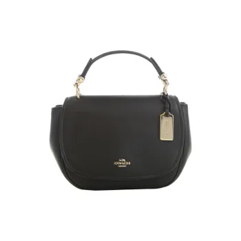 COACH Nomad Leather Dome Bag Handbag Shoulder Bag Crossbody Bag Small Size Women's Black
