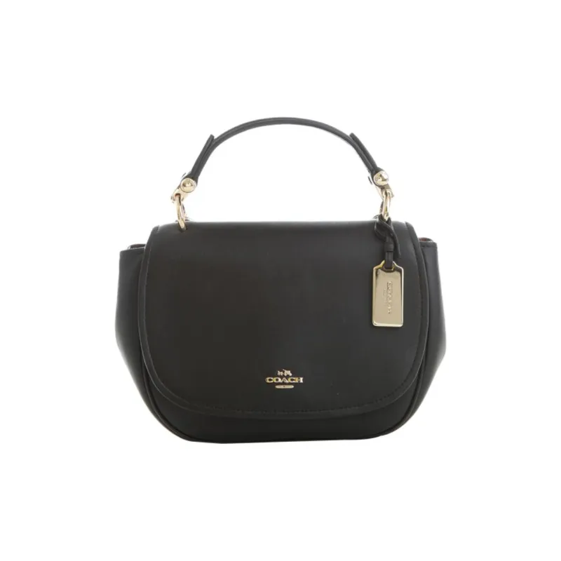 COACH Nomad Leather Dome Bag Handbag Shoulder Bag Crossbody Bag Small Size Women's Black-0