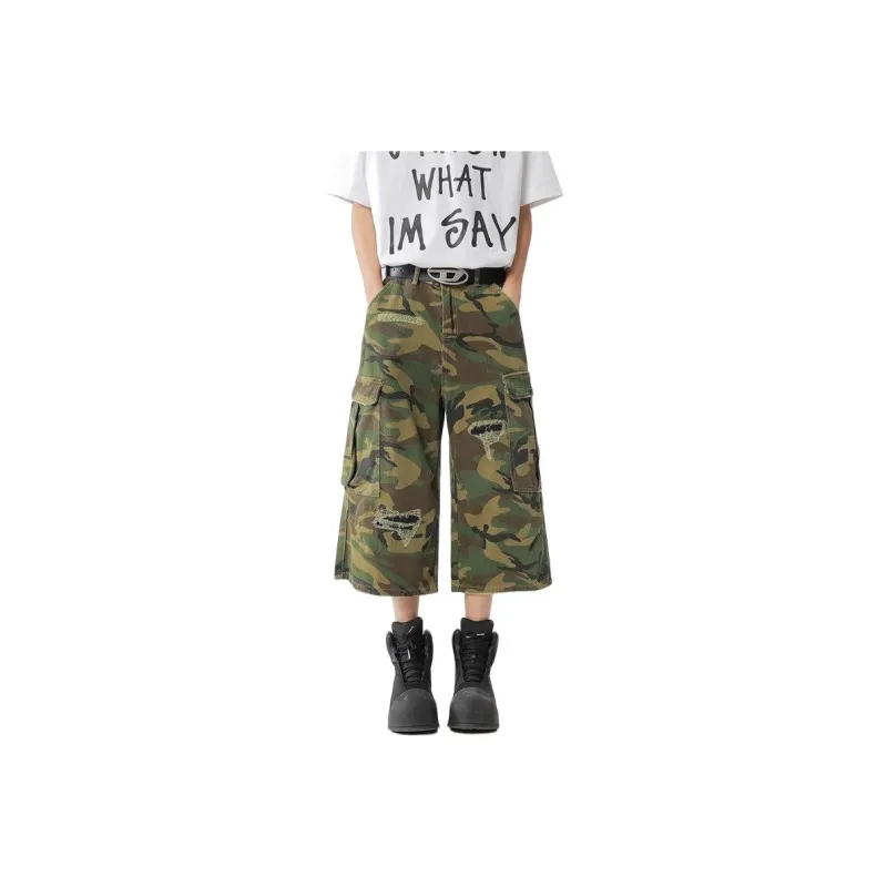 PVPVPV Casual Shorts Unisex Army Green-0