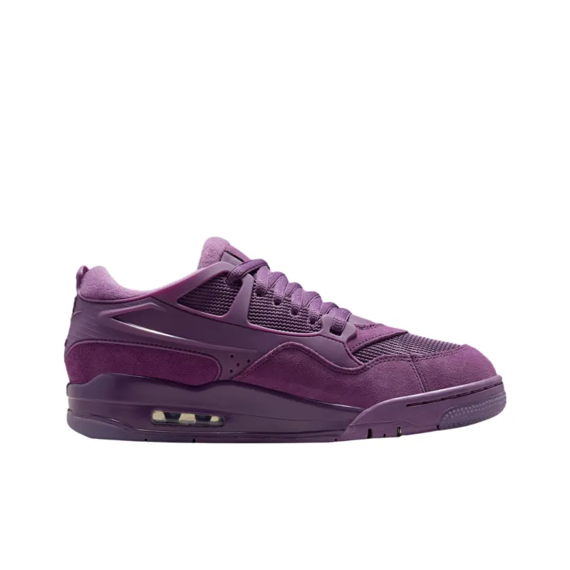 Jordan Air Jordan 4 Anti Slip Wear Resistant Low Top Vintage Basketball Shoes Unisex Purple-1