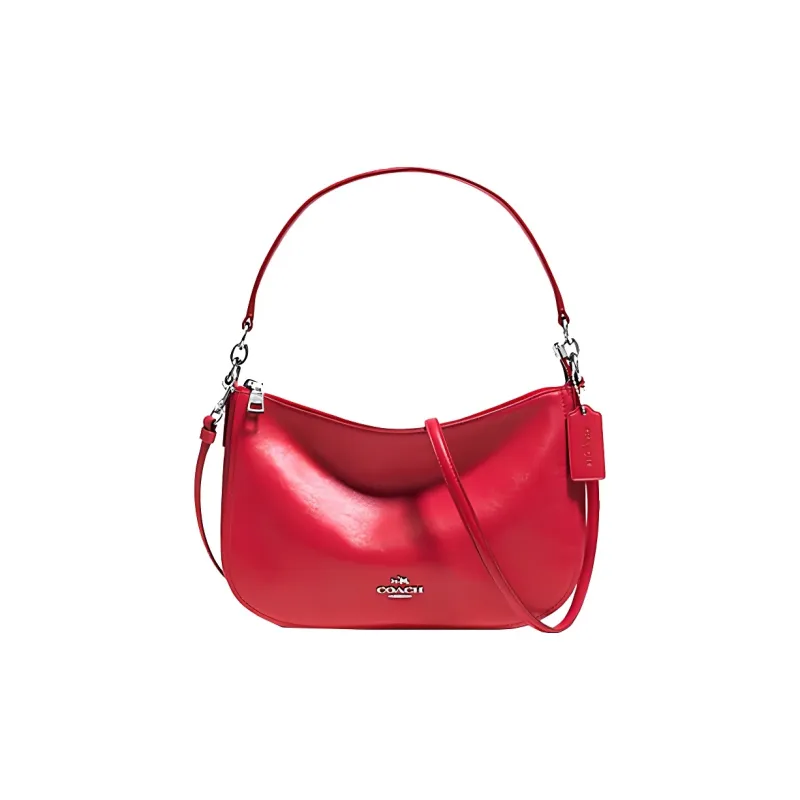 COACH Chelsea Leather Crossbody Bag, Handbag Large Size Women's Red-0